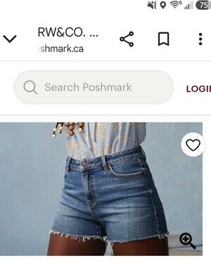 RW&CO. Medium Blue High-Rise Denim Cutoff Shorts